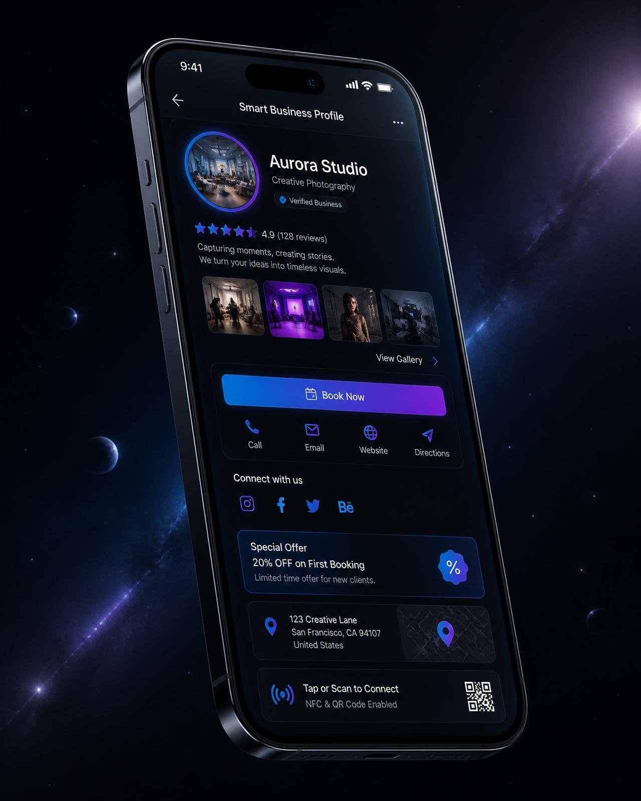 Smart Business Profile on iPhone